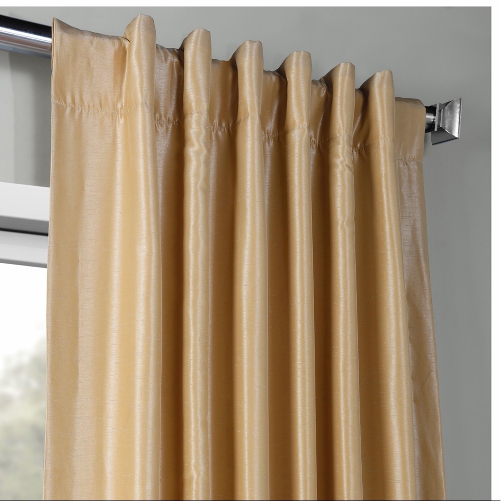 🌹🌹Two Blackout Textured Faux Silk Curtains Panels, 119x50” each